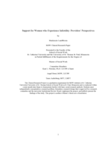 Support for Women who Experience Infertility: Providers' Perspectives