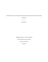 Social Work Efforts Towards Equitable Mental Health Practice With People Who Are Racially Minoritized