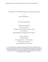 The Body Recovers: Practitioner Perspective on Somatic Experiencing