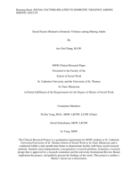 Social Factors Related to Domestic Violence among Hmong Adults