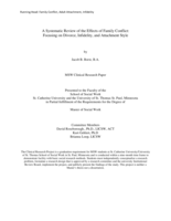 A Systematic Review of the Effects of Family Conflict: Focusing on Divorce, Infidelity, and Attachment Style