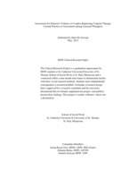 Assessment for Domestic Violence in Couples Requesting Conjoint Therapy:  Current Practice of Assessment among Licensed Therapists