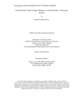 Social Workers' Duty to Report Dangers via Social Media: A Systematic Review