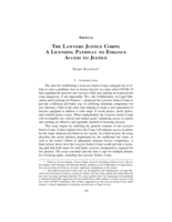 The Layers Justice Corps: A Licensing Pathway to Enhance Access to Justice