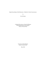 Digital Storytelling in Field Education: A Model for Critical Consciousness