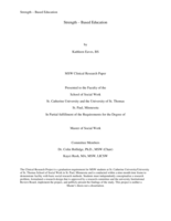 Strength – Based Education