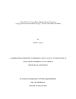 A Case Study of Veteran, Rural Superintendents’ Experiences