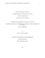 Global Risk Leadership and Resilience: A US/India Information Technology Start-up Case Study