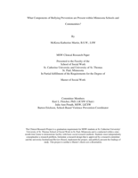 What Components of Bullying Prevention are Present within Minnesota Schools and Communities?