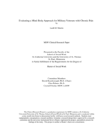 Evaluating a Mind-Body Approach for Military Veterans with Chronic Pain