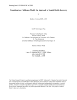 Transition to a Clubhouse Model: An Approach to Mental Health Recovery