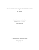 Lack of Services in Rural Social Work: Ethical Issues and the Impact on  Parenting