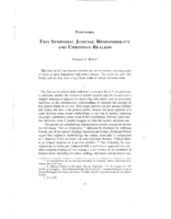 Two Symposia: Judicial Responsibility and Christian Realism