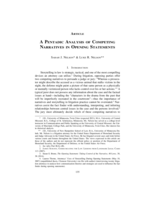 A Pentadic Analysis of Competing Narratives in Opening Statements