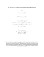 The Prevalence of Secondary Traumatic Stress Among Play Therapist