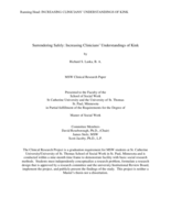 Surrendering Safely: Increasing Clinicians’ Understandings of Kink