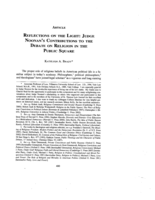 Reflections on the Light: Judge Noonan's Contributions to the Debate on Religion in the Public Square