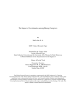 The Impact of Acculturation among Hmong Caregivers