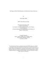 The Impact of Social Work Education on Social Justice Practice Behaviors