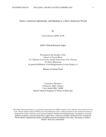 Native American Spirituality and Healing in a Euro-American World