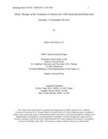 Music Therapy in the Treatment of Adolescents with Emotional and Behavioral Disorder: A Systematic Review