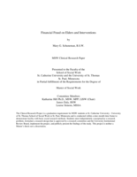 Financial Fraud on Elders and Interventions