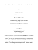 Adverse Childhood Experiences and Other Risk Factors in a Homeless Youth Population