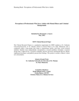 Perceptions of Professionals Who Serve Adults with Mental Illness and Criminal Backgrounds