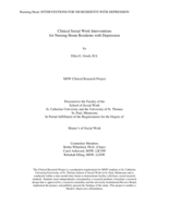 Clinical Social Work Interventions for Nursing Home Residents with Depression