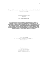 The Spaces In-between: How the Art of Intuition Informs the Science of Evidence Based Practice in Psychotherapy