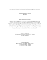 Does Facebook Influence Well-Being and Self-Esteem Among Early Adolescents?