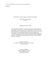 Filial Therapy: Clinicians Experience with Untreated Siblings