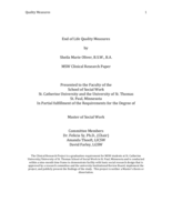 End of Life Quality Measures