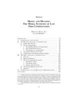 Money and Meaning: The Moral Economy of Law Firm Compensation