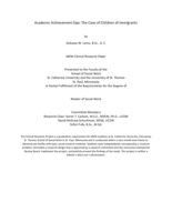 Academic Achievement Gap: The Case of Children of Immigrants
