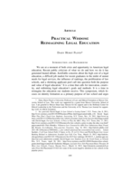 Practical Wisdom: Reimagining Legal Education