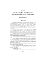 Ten Reasons We Need Rigorous Research on Effective Compassion