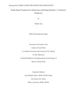 Family Based Treatment for Adolescents with Eating Disorders: A Clinician's Perspective