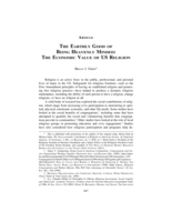 The Earthly Good of Being Heavenly Minded: The Economic Value of US Religion