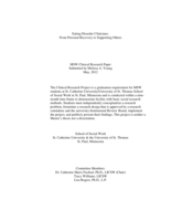 Eating Disorder Clinicians: From Personal Recovery to Supporting Others