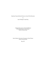 Exploring Trauma-Informed Practices in Social Work Education