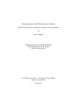 Reconsidering the Social Work Education Continuum: Social Work Education at Community Colleges in the United States