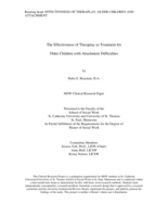 The Effectiveness of Theraplay as Treatment for Older Children with Attachment Difficulties