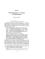 Contraception as a Mask of Personhood