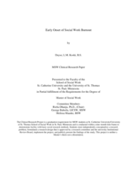 Early Onset of Social Work Burnout