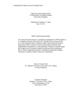 Supervision and Training Needs of Practitioners Working in Batterer Intervention Programs