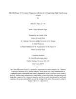 The Challenge of Divergent Diagnosis in Relation to Diagnosing High Functioning Autism