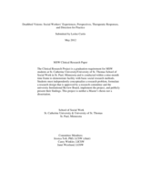 Deathbed Visions:  Social Workers' Experiences, Perspectives, Therapeutic Responses, and Direction for Practice
