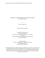 The Impact of Witnessing Domestic Violence on Children: A Systematic Review