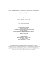 Young Adult Experiences of Homelessness: Retrospective Explorations of Strengths and Resilience